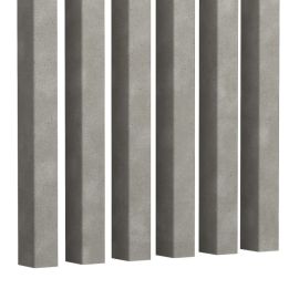 Decorative slat Foge 280x3x4 cm raw concrete 6 pcs