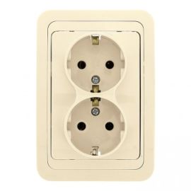 Socket with grouding EKF 16A cream