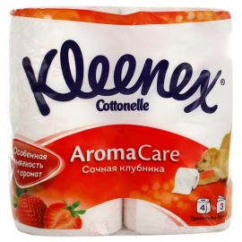 ტუალეტის ქაღალდი Kleenex Cottonelle Aroma Care მარწყვი 4 ც