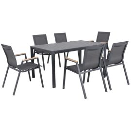 Garden furniture set table with 6 chairs