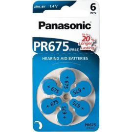 ZInc-air Battery for hearing aids Panasonic PR675 1.4V 6pcs