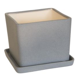 Pot ceramic square Oriana №3 2L metallic