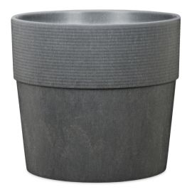 Pot plastic outdoor Scheurich 266/30 GROOVE+ CARBON