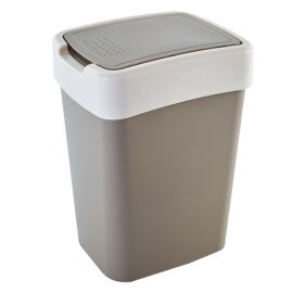 Trash can Aleana "Evro" 10L cacao/white rose