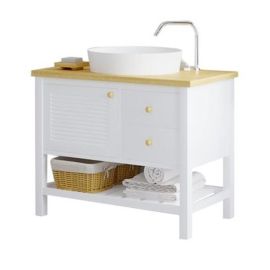 Floor cabinet with washbasin Denko Smarto 95 Oak