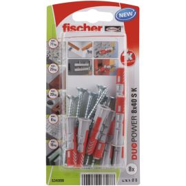 Дюбель-гвоздь Fischer Duopower 8х40 S 8 шт 534998