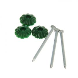 Nail with decorative cap Tech-Krep 80 pcs green