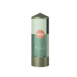 Candle Bolsius olive green 200/68 mm