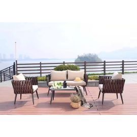 Garden furniture set table 2 armchair and sofa JHA-16010