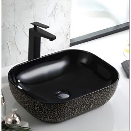 ხელსაბანი დასადგამი Osis Art basin 8432WSW black 50x39,5x14,5 სმ