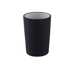 Cup for toothbrushes Plain Black 65702