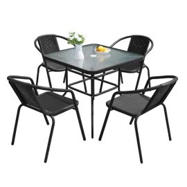 Set of garden furniture table 80x80x70 cm chair 57x70x65 cm