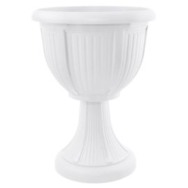 Flower Pot Plastic with a stand Aleana Lion 31 white