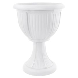 Flower Pot Plastic with a stand Leon Deep 41 White