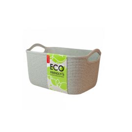 Basket Aleana Jute M ECO WOOD green