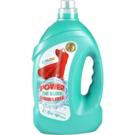 Средство для стирки жидкое Wash&Free Power De Luxe для цветного белья 4 кг