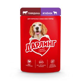 Wet dog food Darling beef and lamb 75g