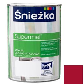 Эмаль масляно-фталевая Sniezka Supermal RAL590 800 мл глянцевая красная