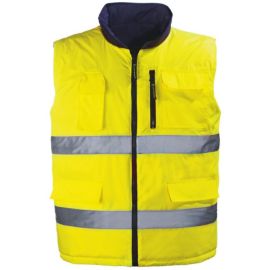 Warm double-sided waistcoat Coverguard 7HWGY XXL yellow