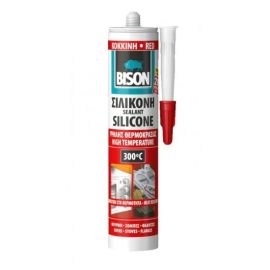 Silicone high temperature sealant Bison High Temp 280 ml red