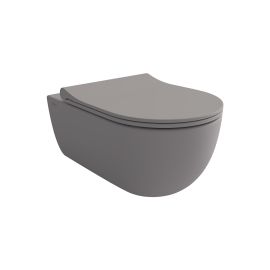 Wall-hung toilet with lid Bocchi TONDO PGREY MATT