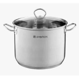 Pot Ambition ACERO 22 cm / 6.8 l with glass lid