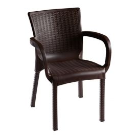 სავარძელი ORKIDE RATTAN Dark brown