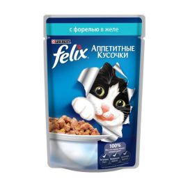 Jelly cat Felix trout meat 75g