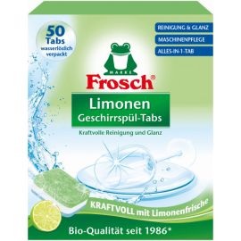 ჭურჭლის სარეცხი ტაბლეტები Frosch ლიმონი 50 ც x 20 გრ