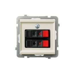 Socket OSPEL 2 71x71x40 for speakers without frame beige