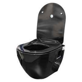 Wall hung toilet with lid  EGE SERAMIC  Dropia Black