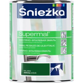 Эмаль масляно-фталевая Sniezka Supermal RAL6002 800 мл глянцевая зеленая