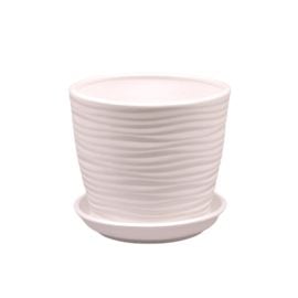 Ceramic pot Oriana Gracia Volna №3 2,2 L white