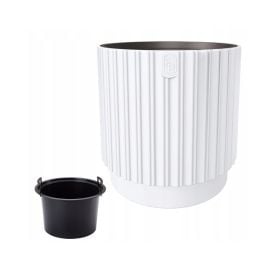 Flower pot FORM-PLASTIC Mika Cyli 30 white