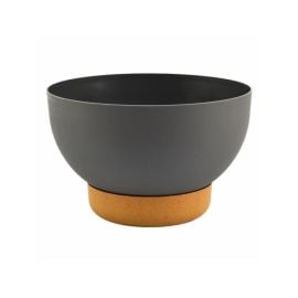 Горшок цветочный с подставкой FORM PLASTIC Bowl Satina Eco 40 антрацит