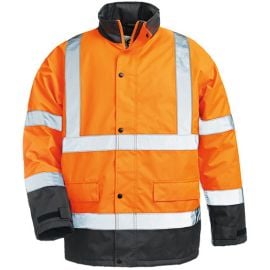 Jacket with reflector Coverguard Roadway 7ROAO XL orange/dark blue