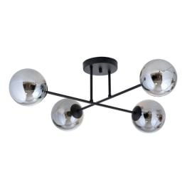 Chandelier EMIBIG ROMA 4 metal black glass graphite 1245/4