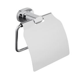 Toilet Paper Holder with Lid Bisk Go Chrome