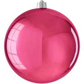 Christmas toy ball fuchsia shiny rose 25 cm