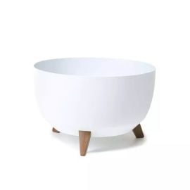 Flower pot with legs FORM PLASTIC Bowl Satina 40 white