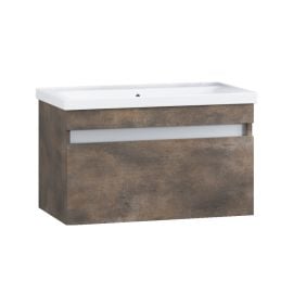 Wall-mounted cabinet with washbasin Denko ,,More 80 Patara Bronze'' 70x54,5cm