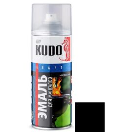 Heat-resistant enamel for barbecues Kudo KU-5122 black 520 ml