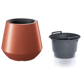 Plastic flower pot DBHET400 S433 terracotta