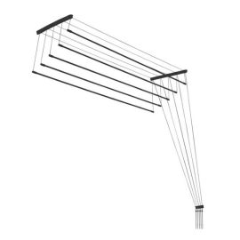 Ceiling dryer for linen aluminum black 1,6m 5pipes