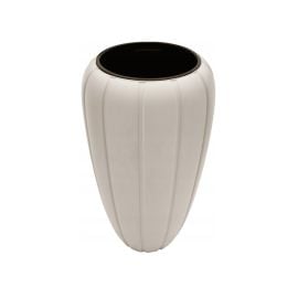 Flower pot cream color LAMELA Pot GAJA 400 low 40x40x43 cm