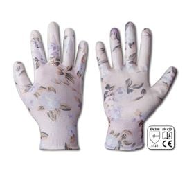 Gloves garden NITROX FLOWERS nitril,7, BRADAS RWNF7