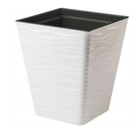 Горшок пластиковы для цветов FORM PLASTIC Sahara Dunes square 3940-011 Ø40 белый