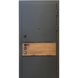 Дверь металлическая внутренее открывание Doors 818A ELITE 980x2200 мм R антрацит