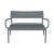 Armchair-sofa dark gray Paris Lounge 75x70x116 cm