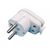 Plug Timex angled with backlight 16A 250V white Uni-Schuko